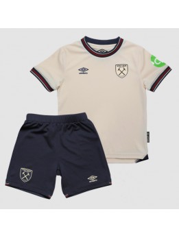 West Ham United Replika Borta Kläder Barn 2025-26 Kortärmad (+ byxor)